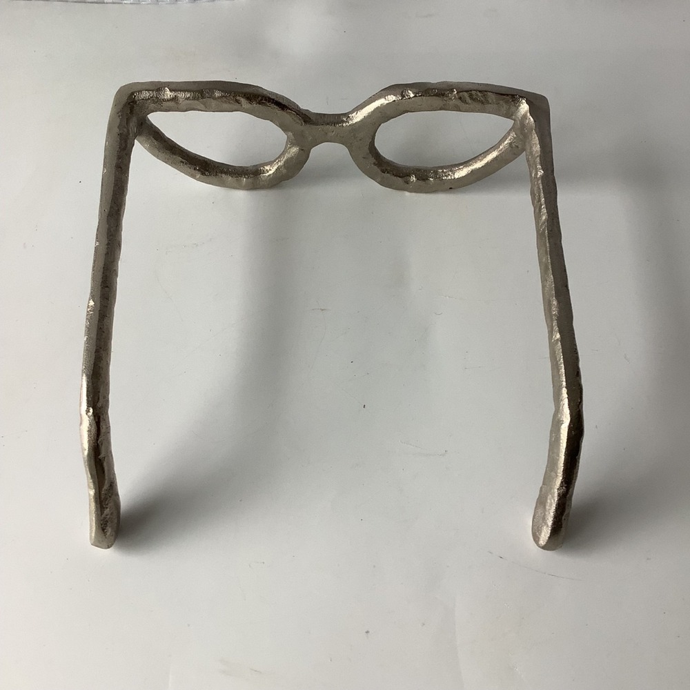 Cat Eye glasses Art Home Decor Silver Cateye Decorative Sculpture - Picture 6 of 10